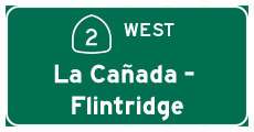 Continue west to La Ca-ada-Flintridge