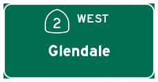 Continue west to Glendale