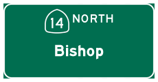 Continue north to Bishop