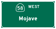 Continue west to Mojave