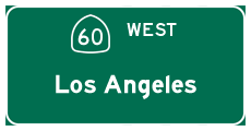 Continue west on California 60 to Los Angeles
