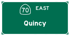 Continue east to Quincy and Reno