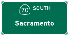 Continue south on California 70 to Marysville and Sacramento