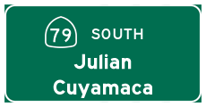 Proceed South on California 79