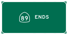 California 89 ends at Interstate 5 in Mount Shasta City