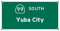Continue south on California 99 to Yuba City and Sacramento