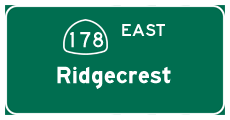 Continue east to Ridgecrest