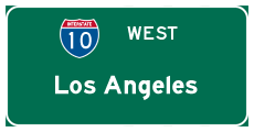 Continue east to Los Angeles