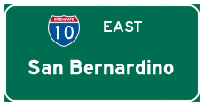 Continue east to San Bernardino