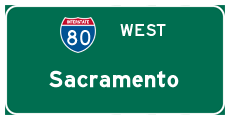 Continue west to Sacramento
