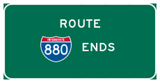 Interstate 880 ends