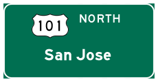 Continue north to San Jose