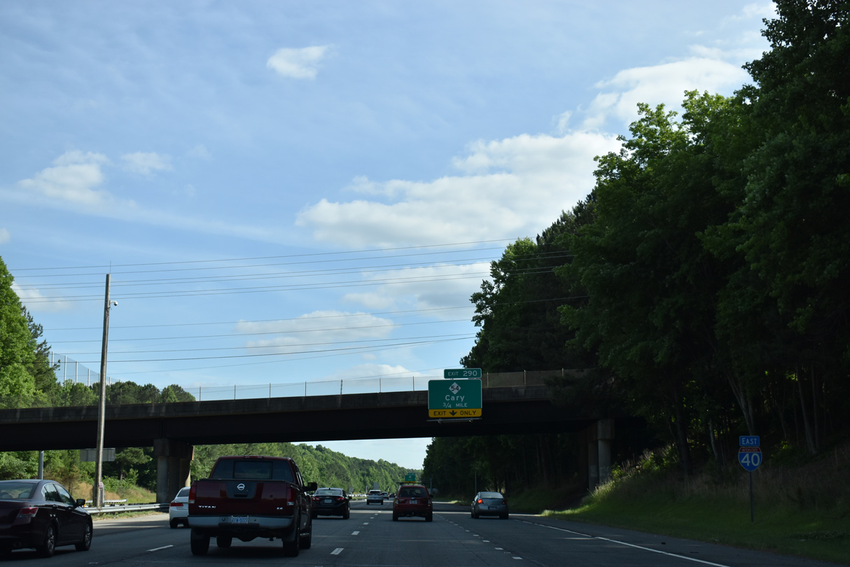 Interstate 40 East - Wake County - AARoads - North Carolina