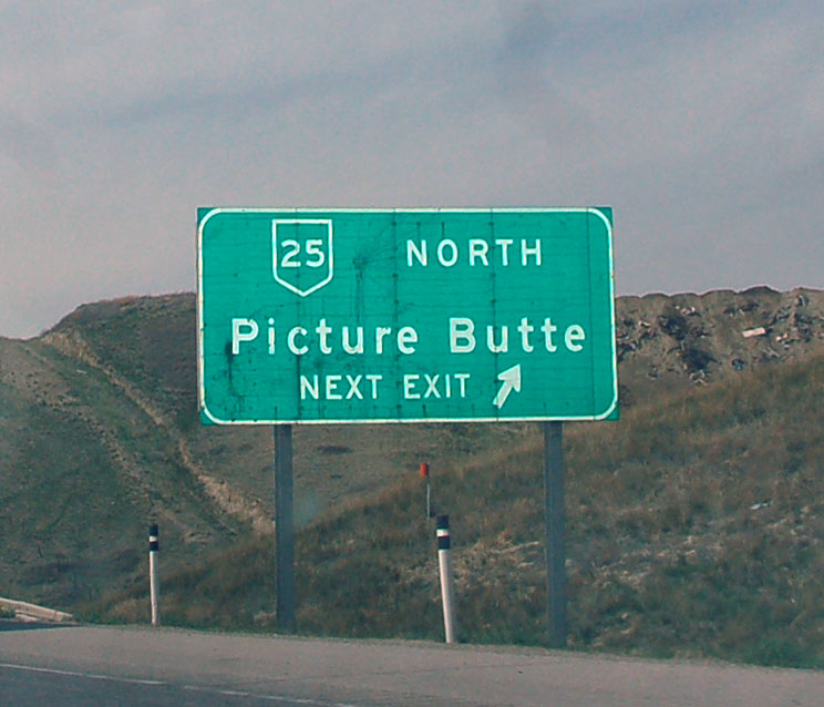 Alberta Provincial Highway 25 sign.
