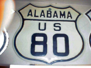 Alabama U.S. Highway 80 sign.