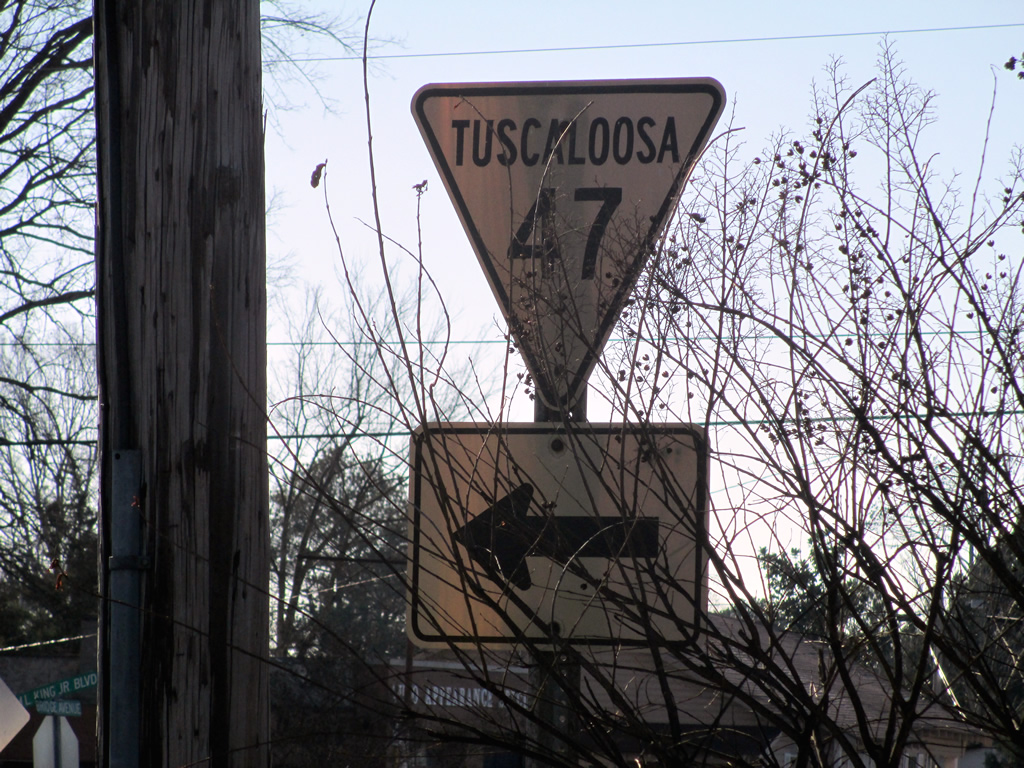 Alabama Tuscaloosa County Route 47 sign.