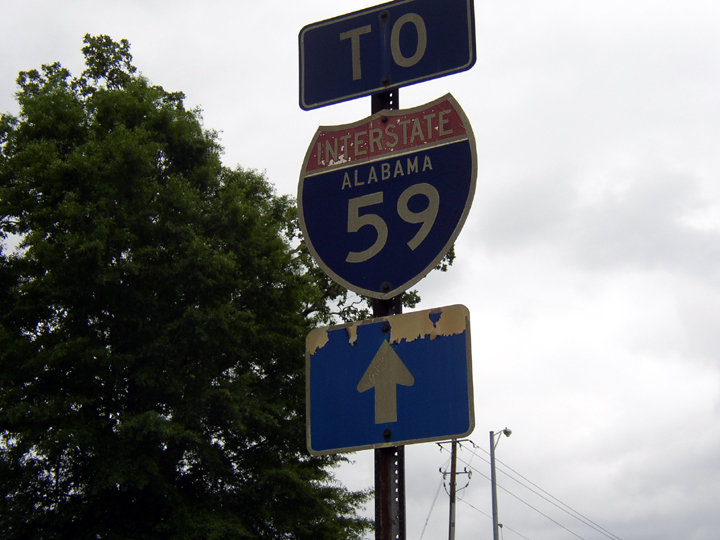 Alabama Interstate 59 sign.