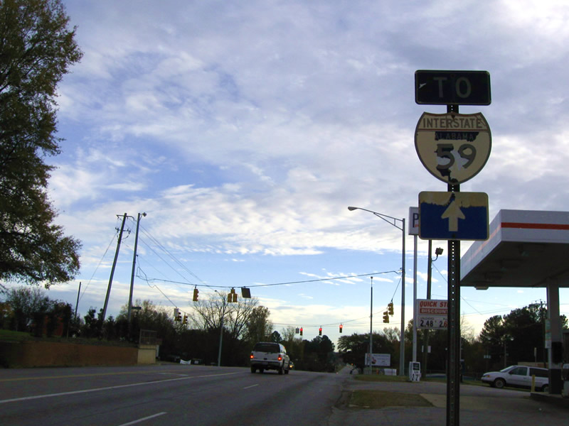 Alabama Interstate 59 sign.