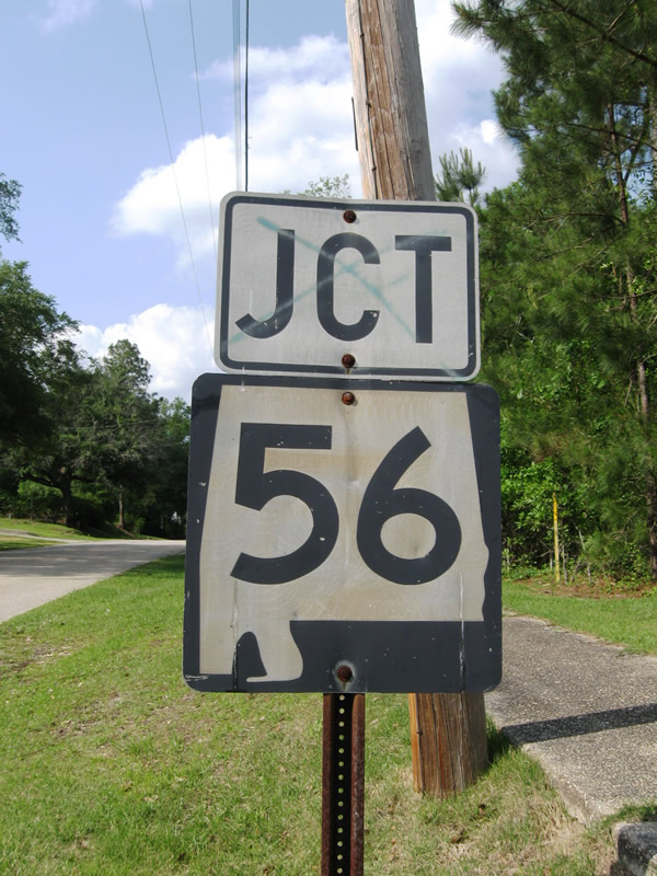 Alabama State Highway 56 sign.