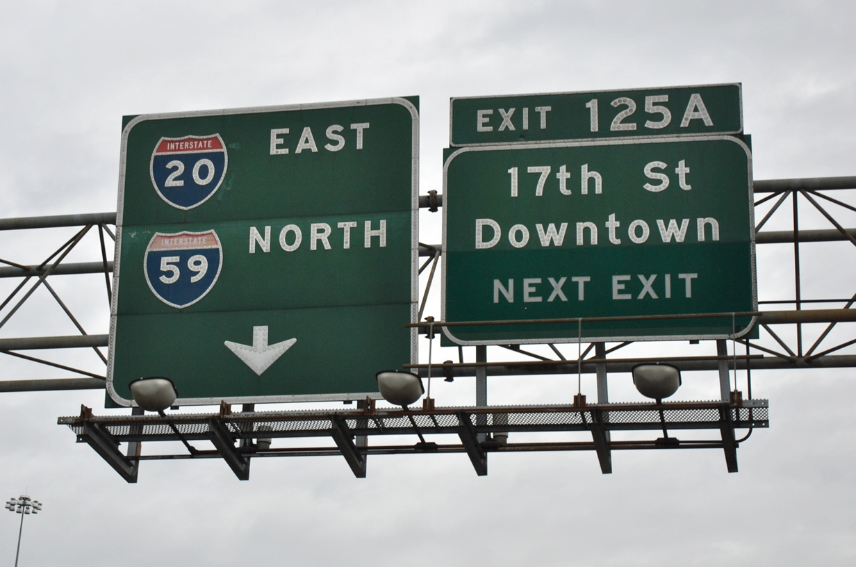Alabama - Interstate 20 and Interstate 59 sign.