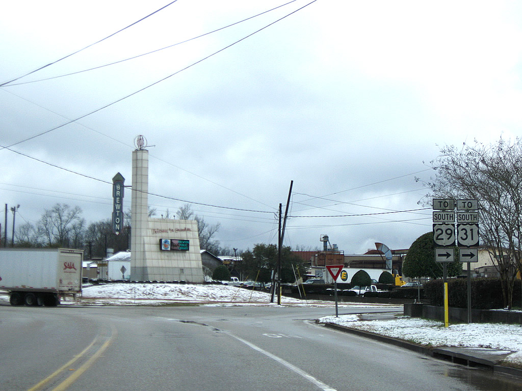 Alabama - U.S. Highway 31 and U.S. Highway 29 sign.