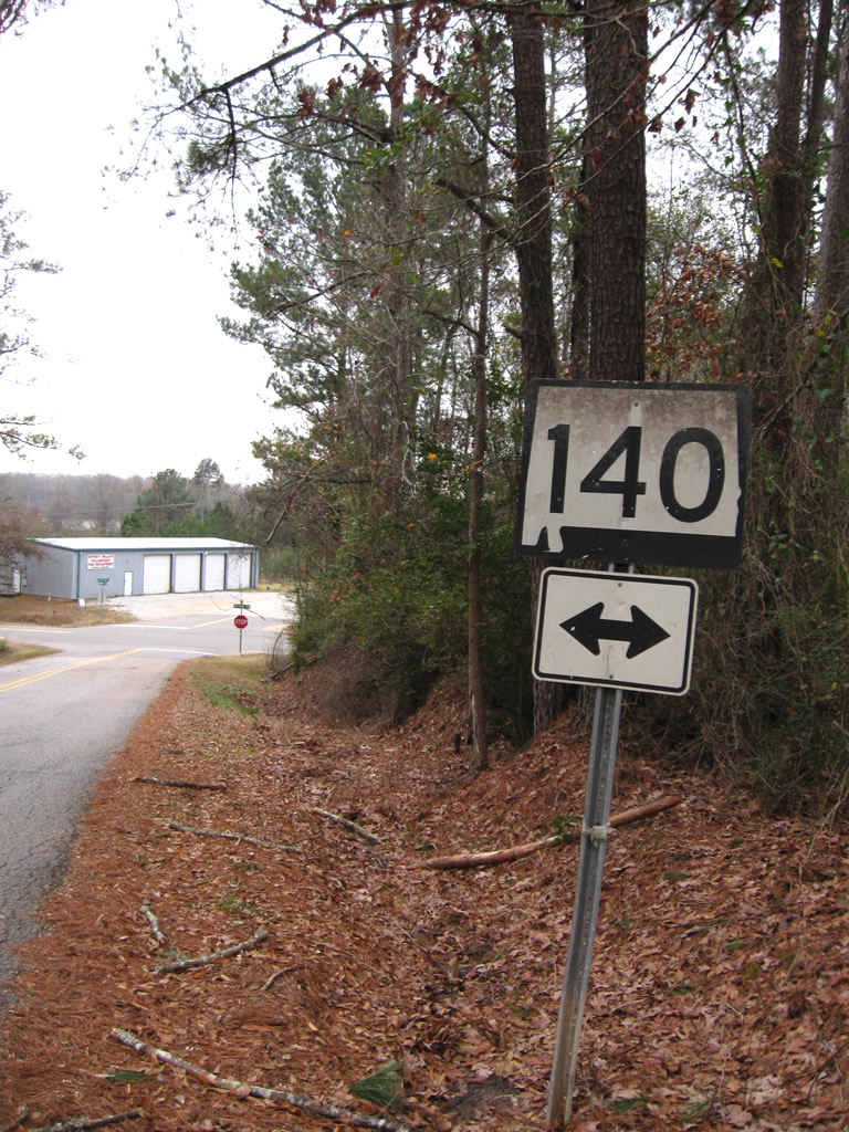 Alabama State Highway 140 sign.