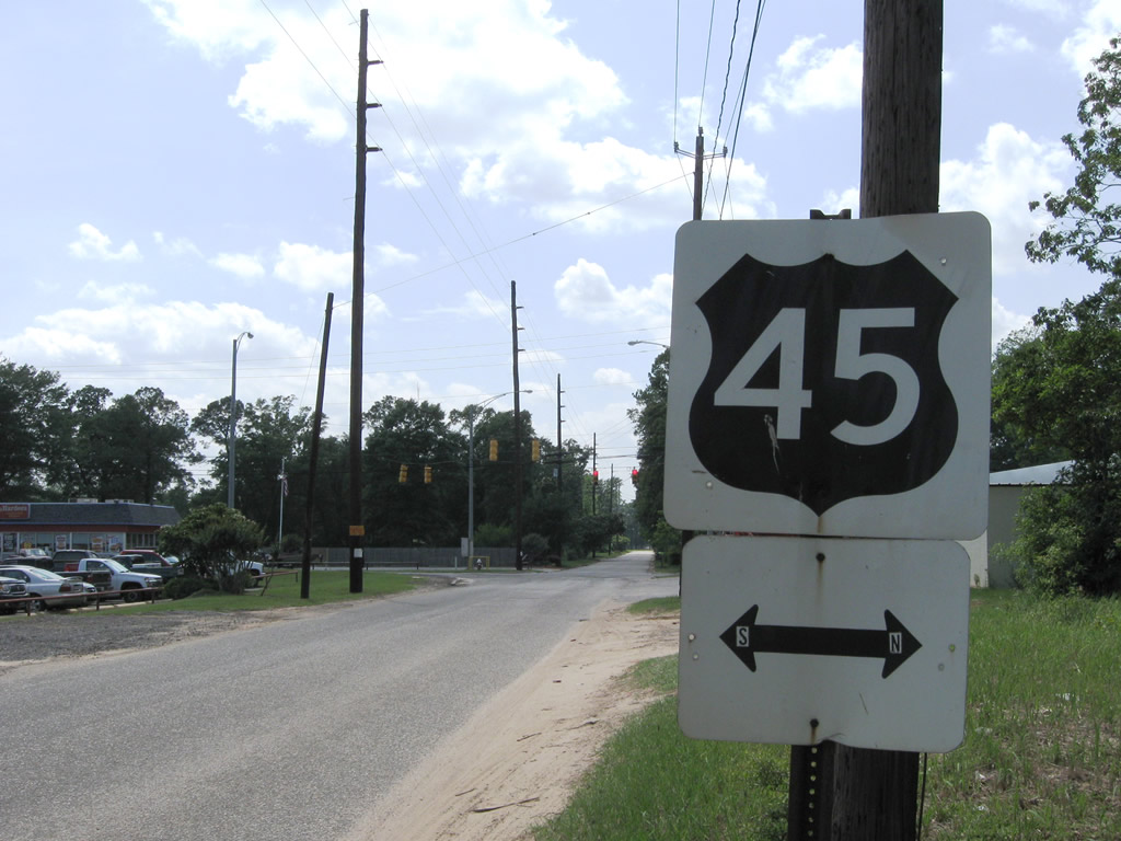 Alabama U.S. Highway 45 sign.