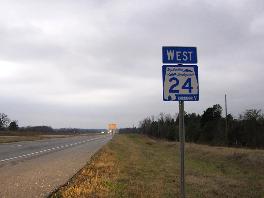 Alabama State Highway 24 sign.