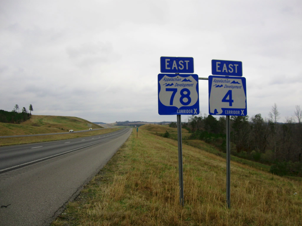 Alabama - U.S. Highway 78 and State Highway 4 sign.