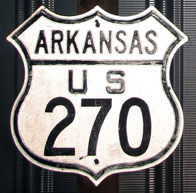 Arkansas U.S. Highway 270 sign.