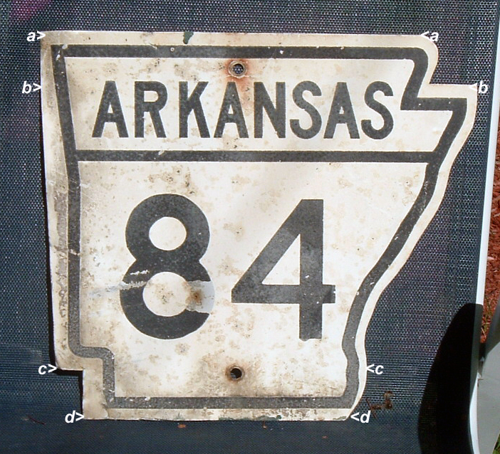 Arkansas State Highway 84 sign.