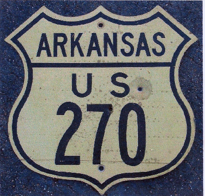 Arkansas U.S. Highway 270 sign.