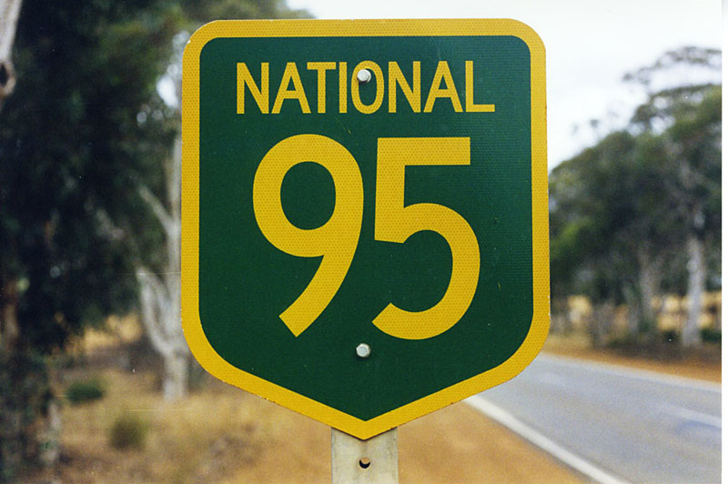 Australia National Highway 95 sign.