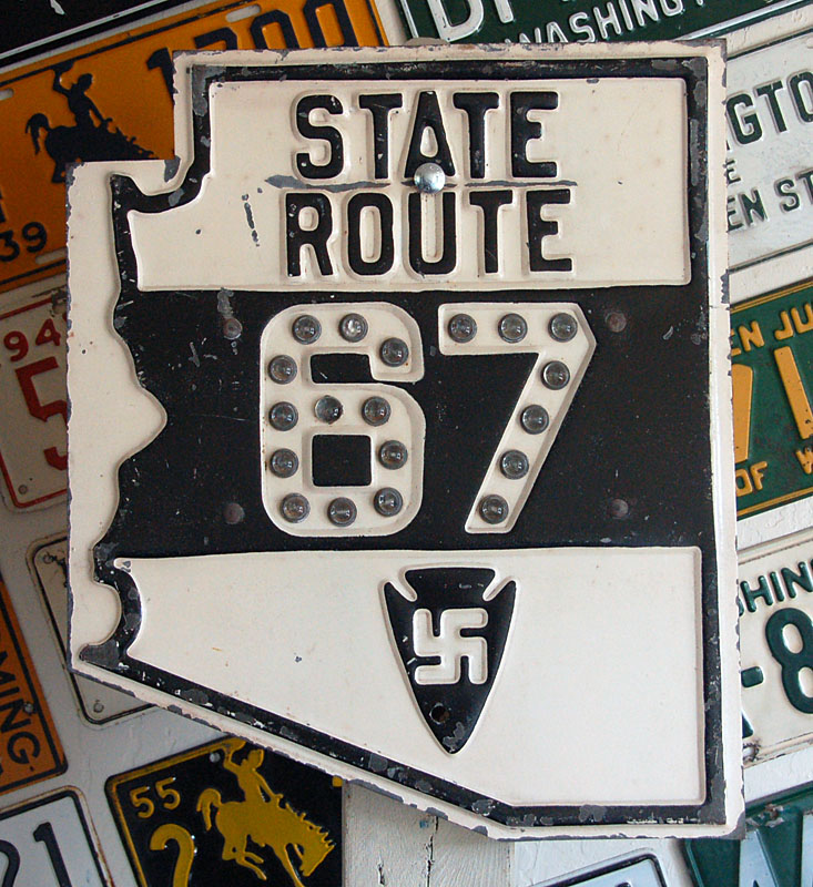 Arizona State Highway 67 sign.