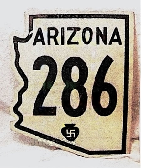 Arizona State Highway 286 sign.