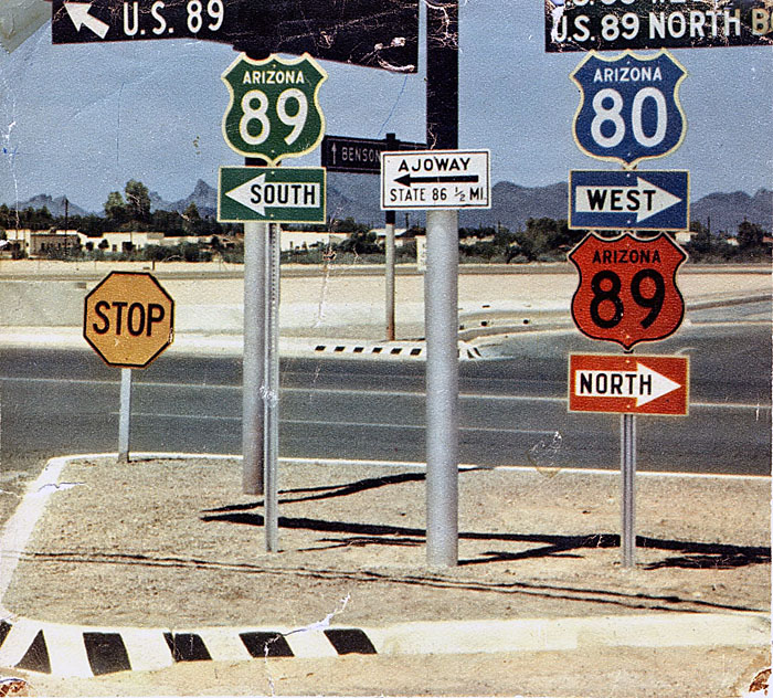 Arizona - U.S. Highway 89 and U.S. Highway 80 sign.