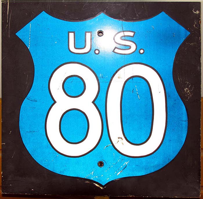 Arizona U.S. Highway 80 sign.
