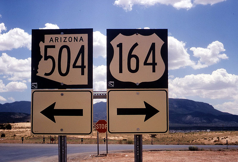Arizona - State Highway 504 and U.S. Highway 164 sign.