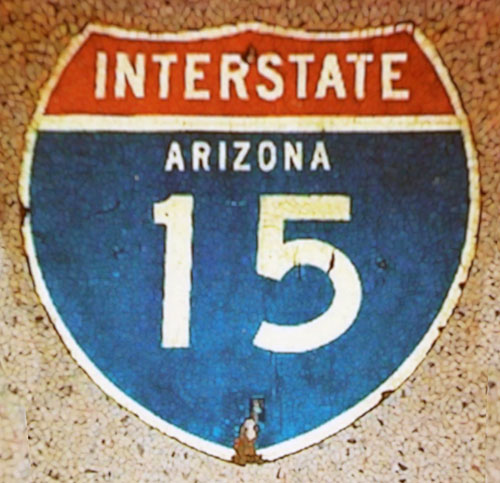 Arizona Interstate 15 sign.