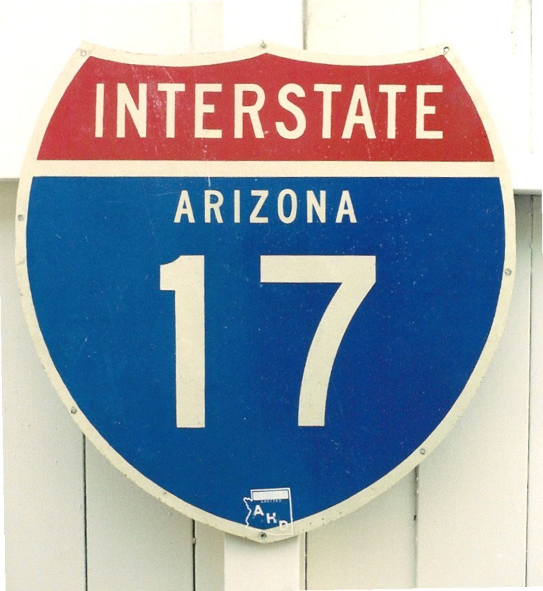 Arizona Interstate 17 sign.