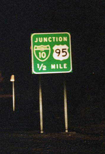 Arizona - U.S. Highway 95 and business loop 10 sign.