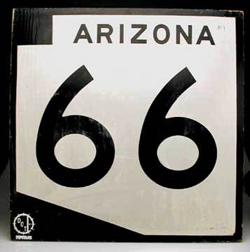 Arizona State Highway 66 sign.