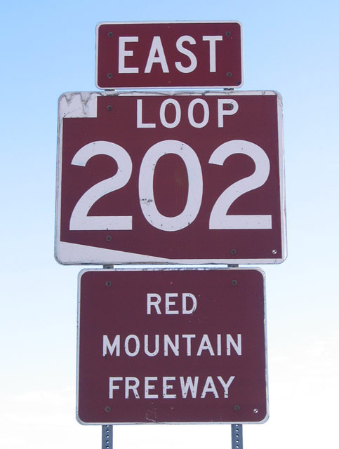 Arizona state highway loop 202 sign.