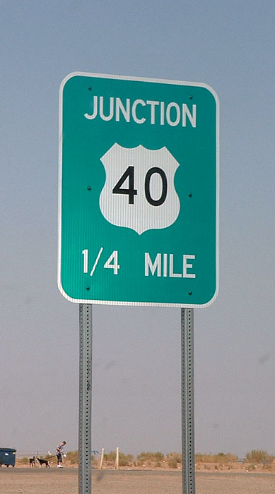 Arizona U.S. Highway 40 sign.