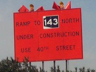 Arizona State Highway 143 sign.