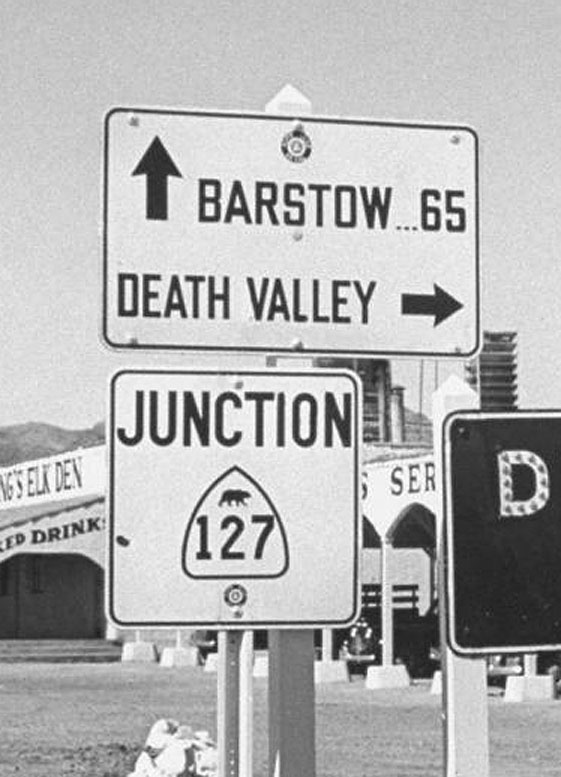 California State Highway 127 sign.