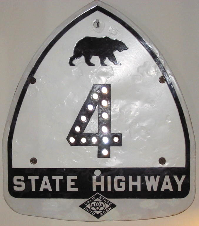 California State Highway 4 sign.