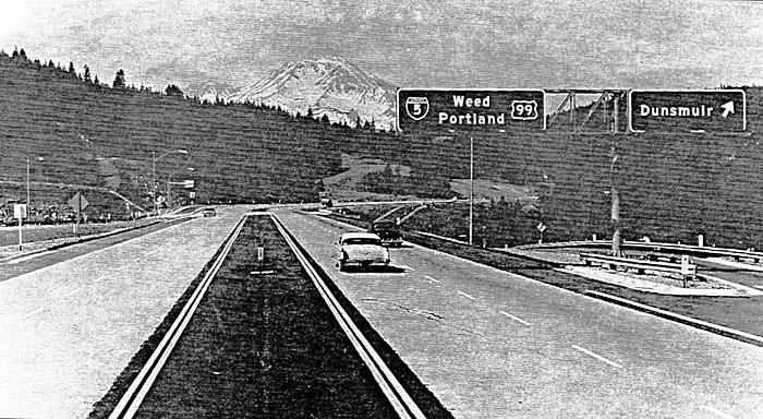 California - U.S. Highway 99 and Interstate 5 sign.