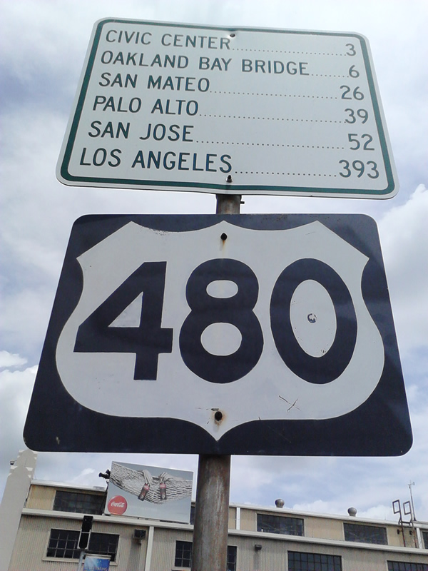 California  480 sign.