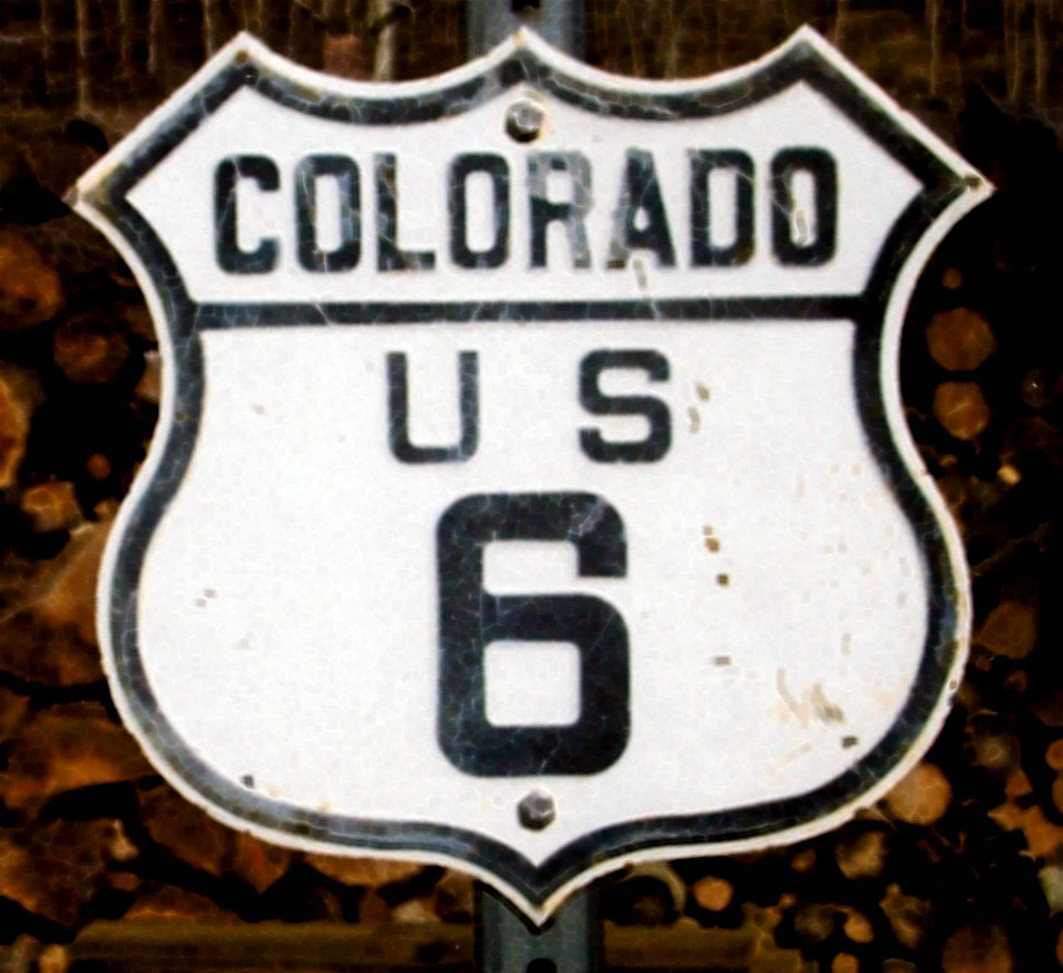 Colorado U.S. Highway 6 sign.